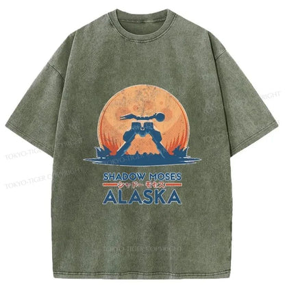 Tokyo-Tiger Shadow Moses Island Japanese Washed T-Shirt