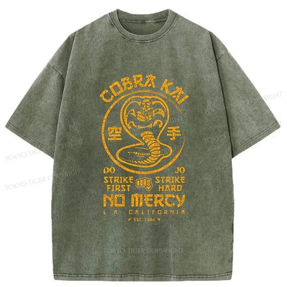 Tokyo-Tiger Karate Dojo Logo Cobra Kai Washed T-Shirt