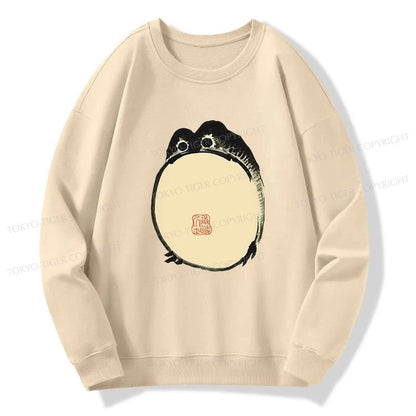 Tokyo-Tiger Grumpy Frog Japanese Sweatshirt