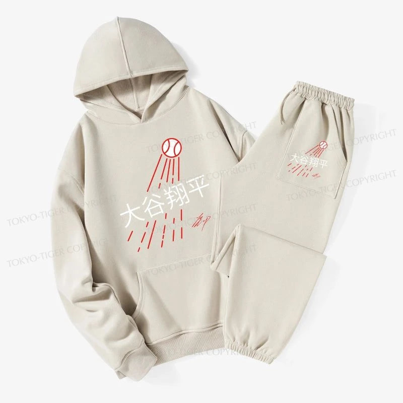 Tokyo-Tiger Shohei Ohtani Japanese Fleece Lined Hoodie Set