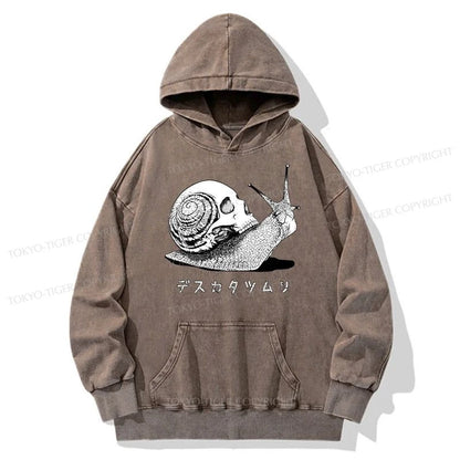 Tokyo-Tiger Death Snail Manga Washed Hoodie