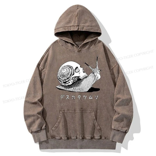 Tokyo-Tiger Death Snail Manga Washed Hoodie