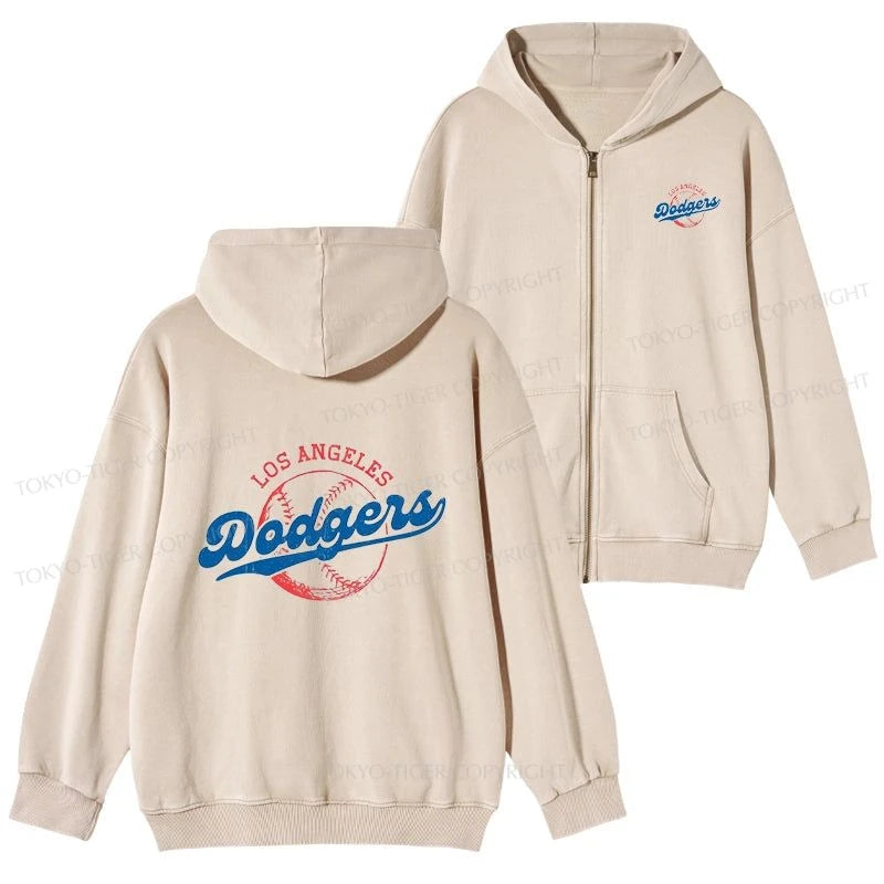 Tokyo-Tiger Ohtani 17-Retro-Dodgers Washed Zip Hoodie