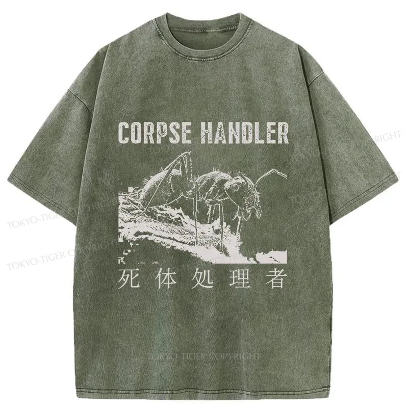 Tokyo-Tiger Corpse Disposer Ants Washed T-Shirt