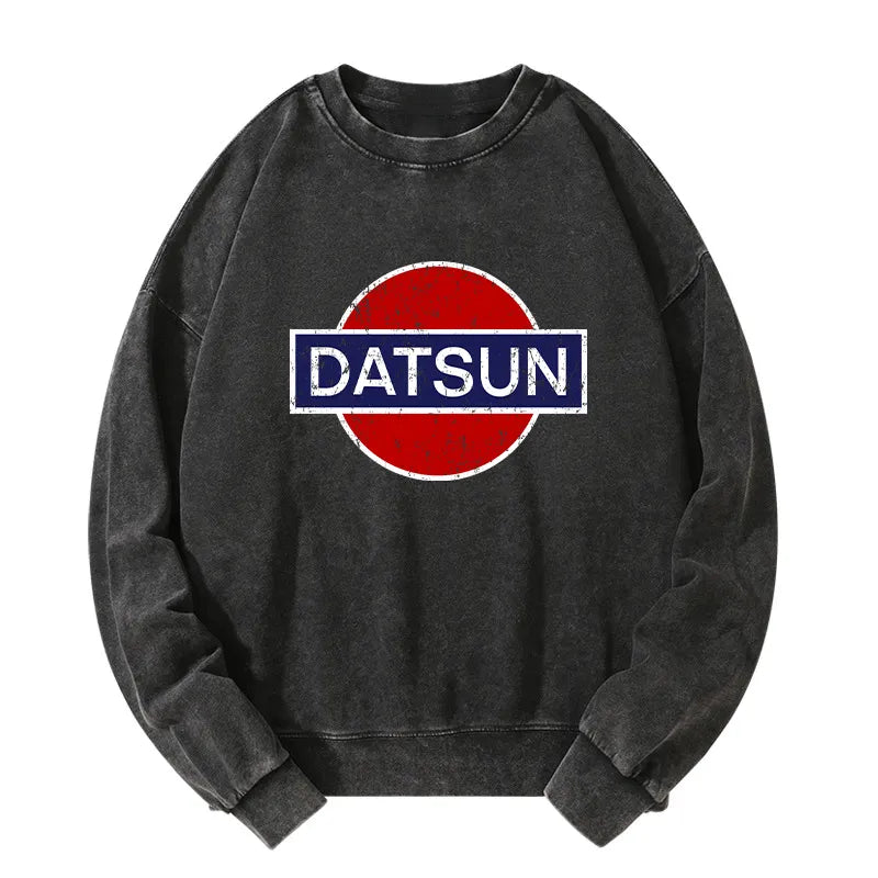 Tokyo-Tiger Datsun Vintage Car Washed Sweatshirt
