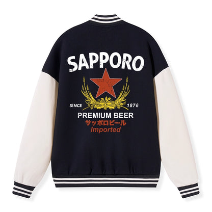 Tokyo-Tiger Sapporo Beer Essential Embroidery Varsity Jacket