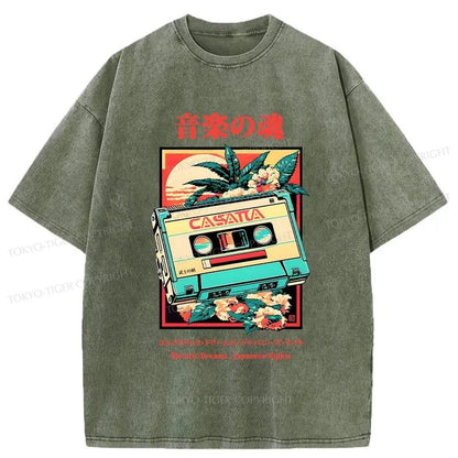 Tokyo-Tiger Beams Music Souls Japanese Washed T-Shirt