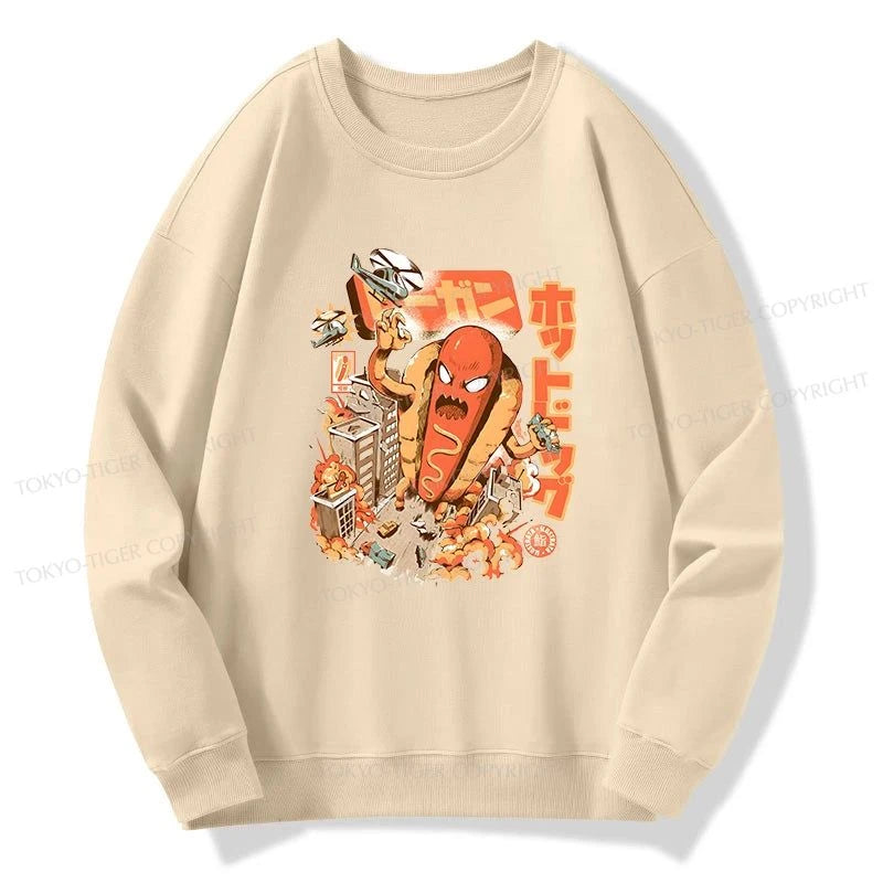 Tokyo-Tiger Great Hot Dog Kaiju Japanese Sweatshirt