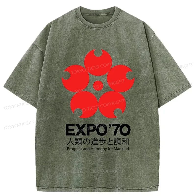 Tokyo-Tiger World Expo'70 Washed T-Shirt