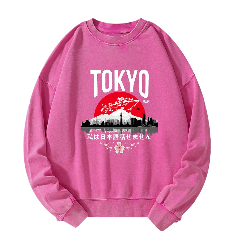 Tokyo-Tiger I don’t speak Japanese Washed Sweatshirt