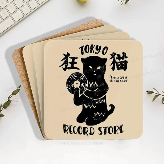 Tokyo-Tiger Tokyo Record Store Cat CD Coaster