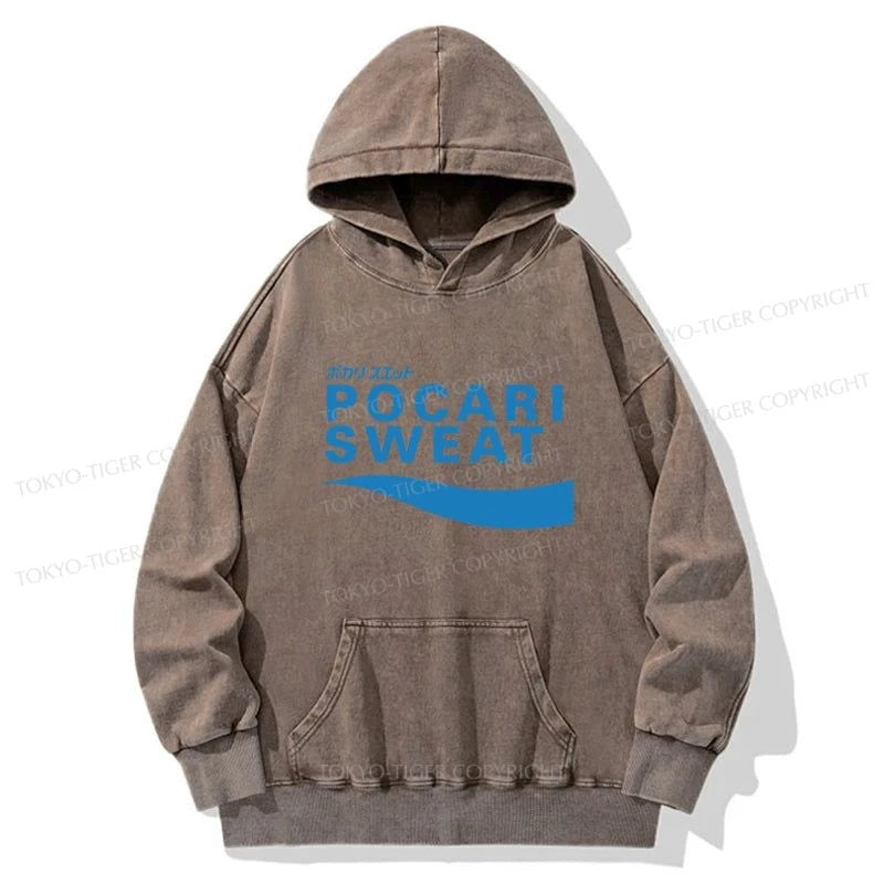 Tokyo-Tiger POCARI SWEAT Blue Washed Hoodie