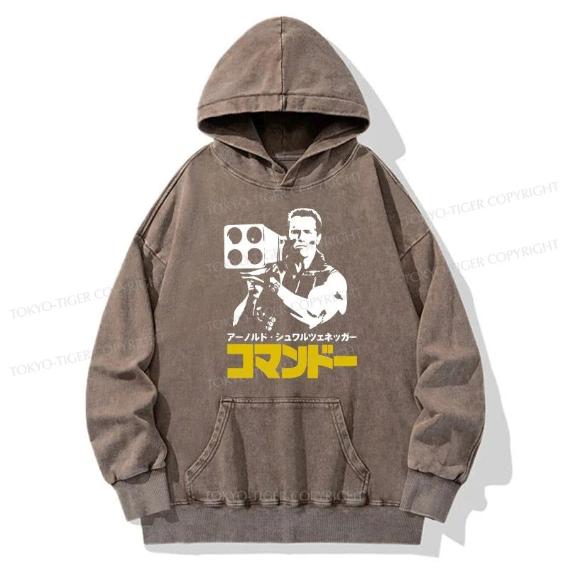 Tokyo-Tiger Commando In Japanese Washed Hoodie