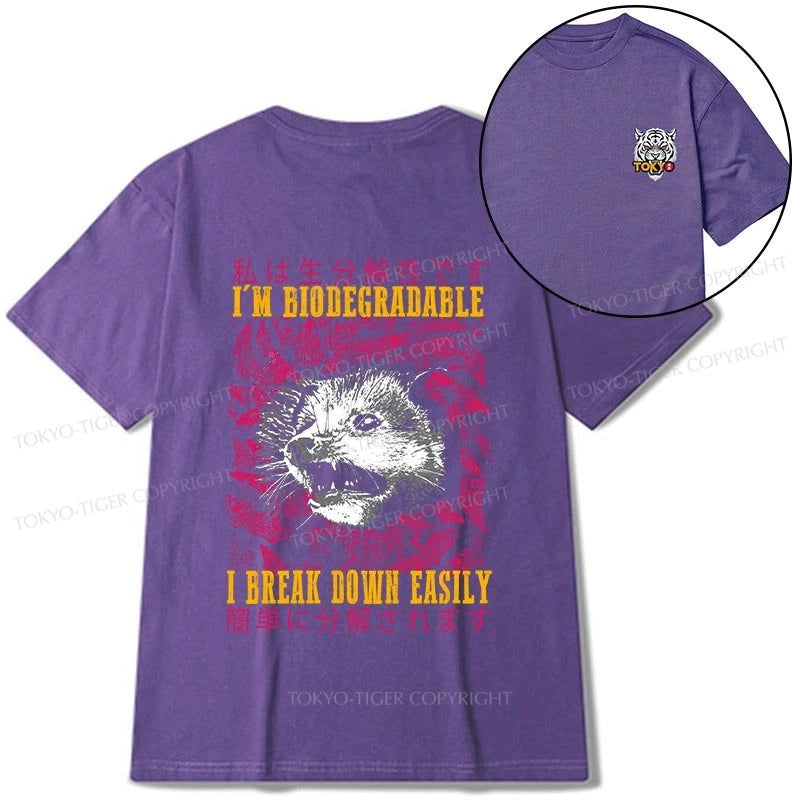 Tokyo-Tiger An Easily Breakable Opossum Front Back Classic T-Shirt