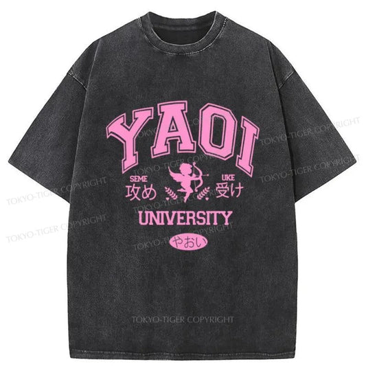 Tokyo-Tiger Yaoi University Washed T-Shirt