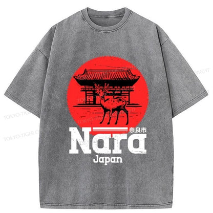 Tokyo-Tiger Nara Japan City Vintage Washed T-Shirt