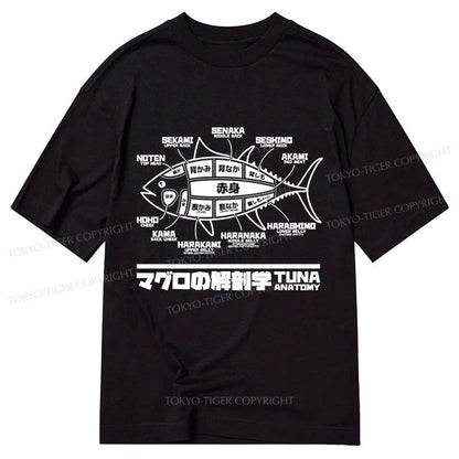 Tokyo-Tiger Tuna Dissection Map Japanese Classic T-Shirt