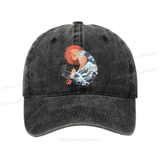 Tokyo-Tiger Spirit Cat Wave Japan Washed Cap