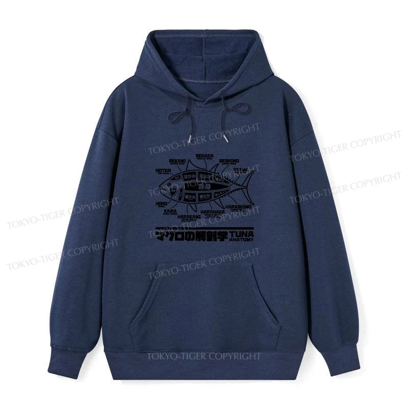 Tokyo-Tiger Tuna Dissection Map Japanese Classic Hoodie