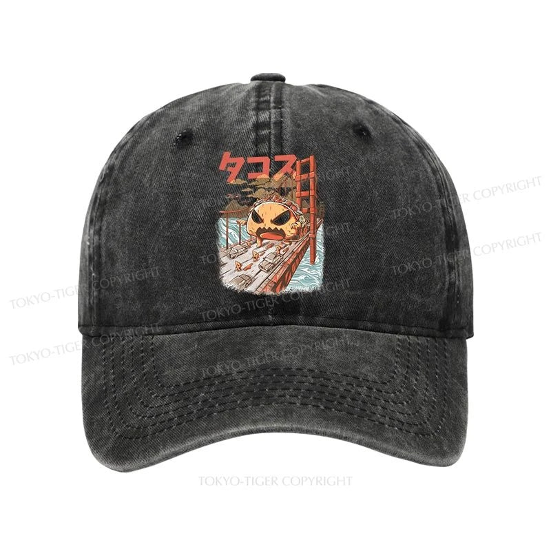 Tokyo-Tiger The Great Taco Kaiju Japanese Washed Cap