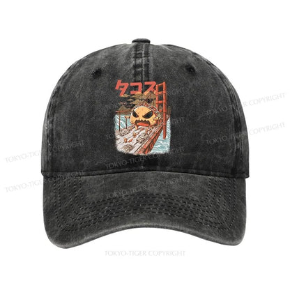 Tokyo-Tiger The Great Taco Kaiju Japanese Washed Cap