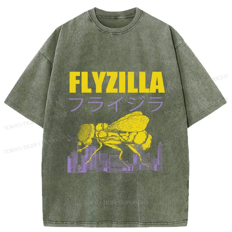 Tokyo-Tiger Giant Fly Japanese Washed T-Shirt