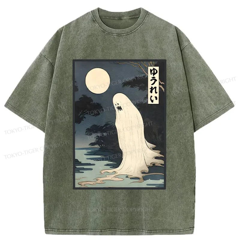 Tokyo-Tiger Creepy Japanese Ghost Washed T-Shirt