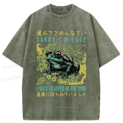 Tokyo-Tiger A Frog Trapped In The Void Washed T-Shirt