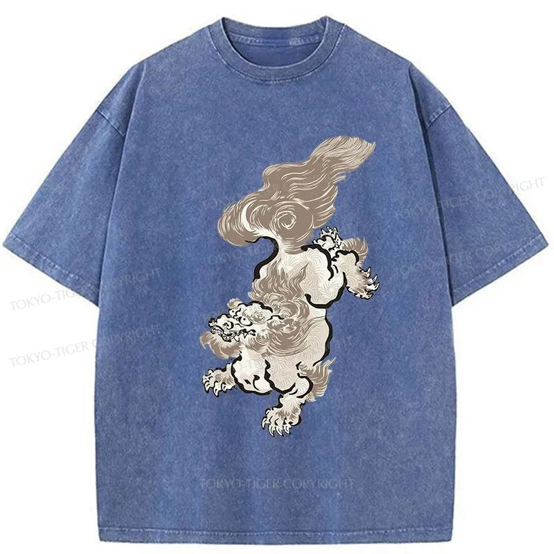 Tokyo-Tiger Komainu Japanese Washed T-Shirt