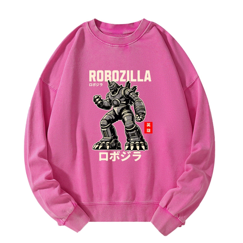 Tokyo-Tiger RoboZilla Manga Japanese Washed Sweatshirt