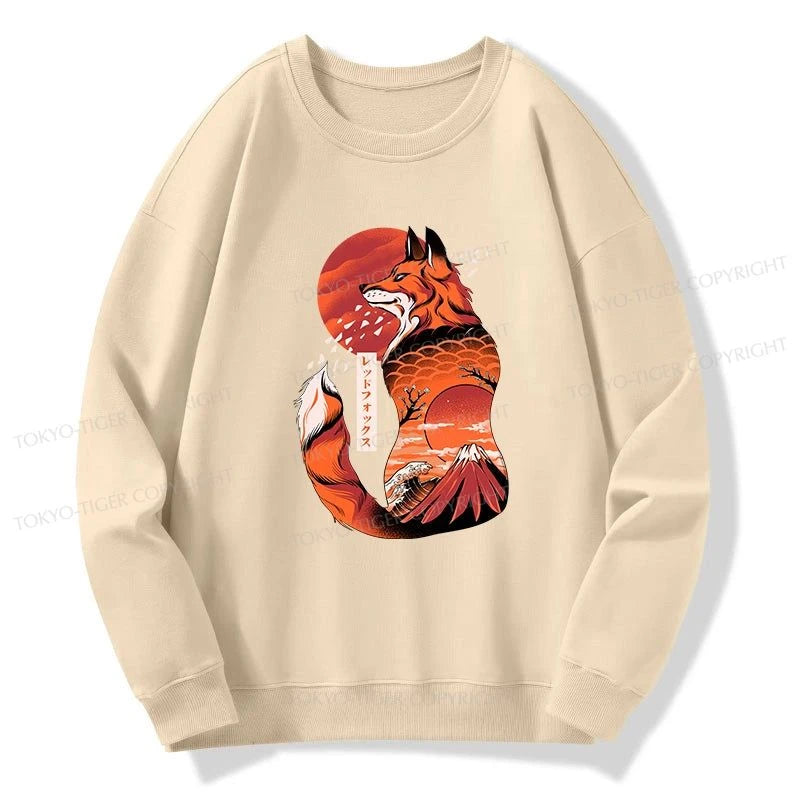 Tokyo-Tiger Japanese Fox KitsuneTattoo Sweatshirt