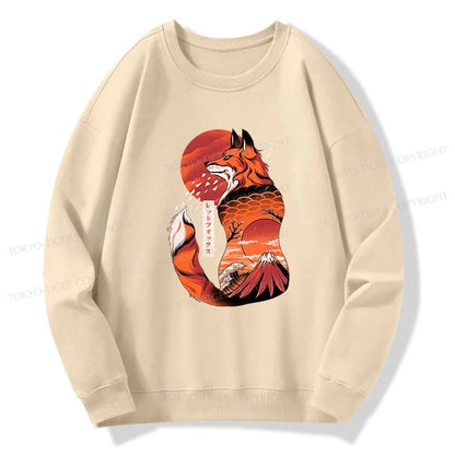 Tokyo-Tiger Japanese Fox KitsuneTattoo Sweatshirt