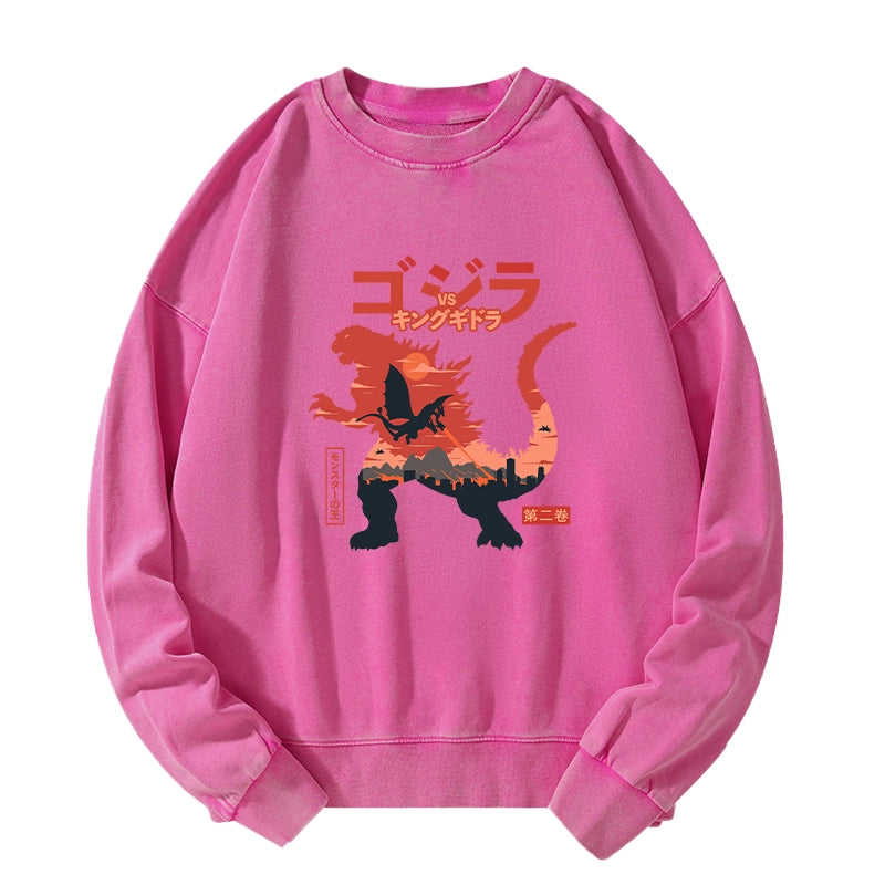 Tokyo-Tiger King of the Monsters Washed Sweatshirt