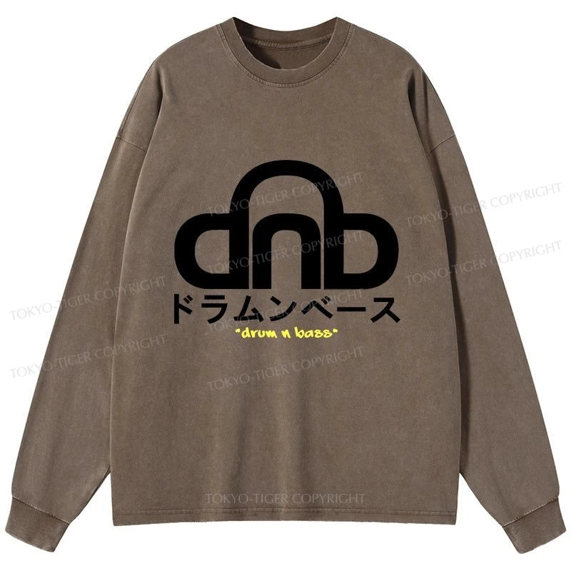 Tokyo-Tiger DNB Japan Washed Long Sleeve T-Shirt