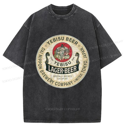 Tokyo-Tiger Yebisu Beer Japanese Washed T-Shirt