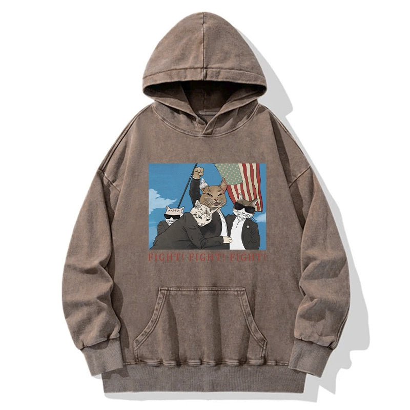 Tokyo-Tiger The Great Fight Cat Washed Hoodie