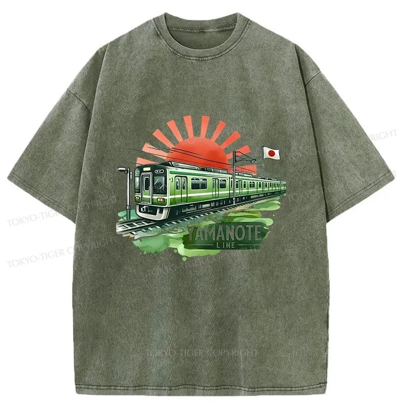 Tokyo-Tiger Yamanote Line Japan Washed T-Shirt