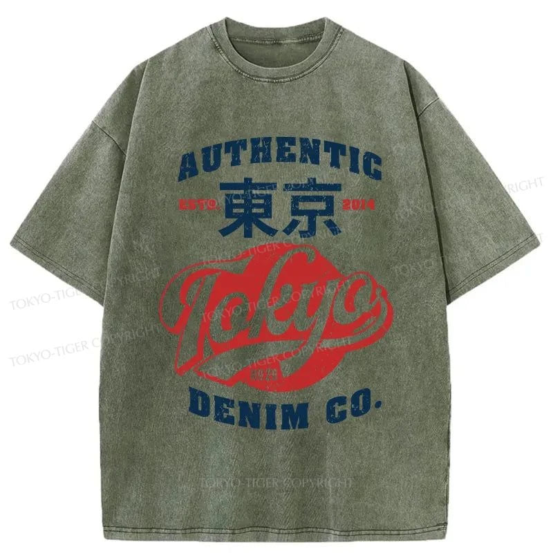 Tokyo-Tiger Retro Japan Tokyo Washed T-Shirt