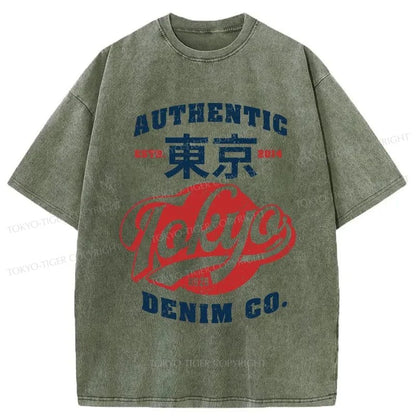 Tokyo-Tiger Retro Japan Tokyo Washed T-Shirt