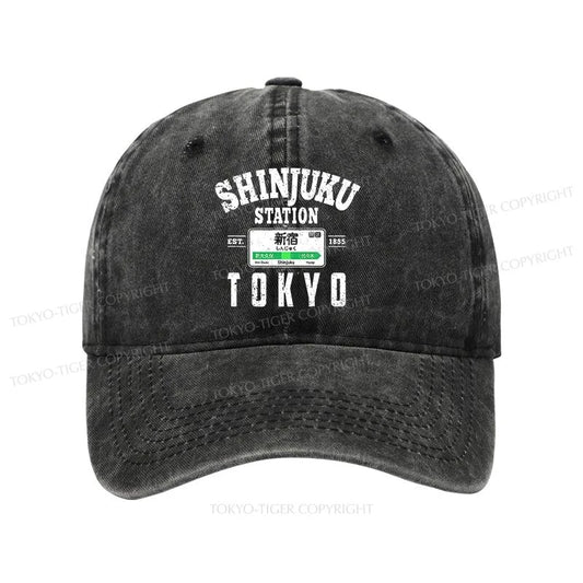 Tokyo-Tiger Shinjuku Station Yamanote Line Washed Cap