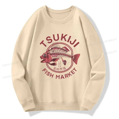 Tokyo-Tiger Tokyo Tsukiji Fish Market Vintage Japan Sweatshirt