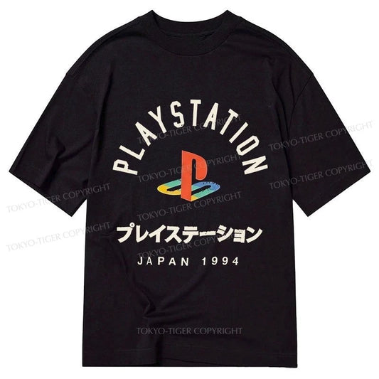 Tokyo-Tiger PlayStation Logo Japan Classic T-Shirt