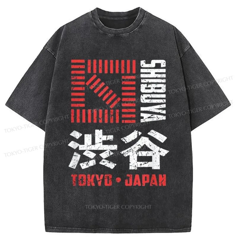 Tokyo-Tiger Shibuya Japan Washed T-Shirt