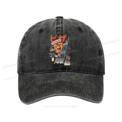 Tokyo-Tiger Great Pizza Kaiju Japanese Washed Cap