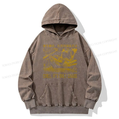 Tokyo-Tiger Cool Frog Japanese Washed Hoodie