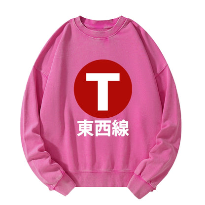 Tokyo-Tiger Tozai Line Kyoto Washed Sweatshirt