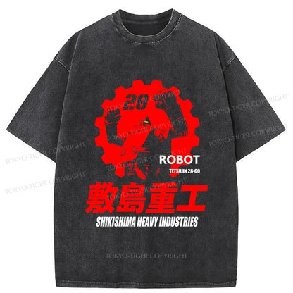 Tokyo-Tiger Robot Warrior Washed T-Shirt