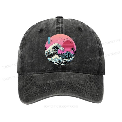 Tokyo-Tiger Japanese The Great Retro Wave Washed Cap