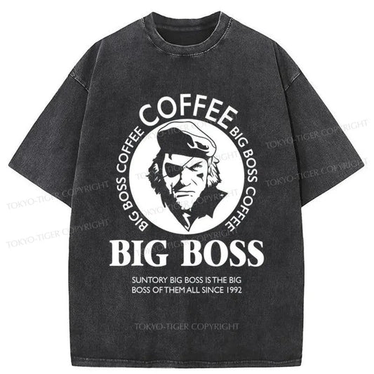 Tokyo-Tiger Big Boss Coffee Washed T-Shirt