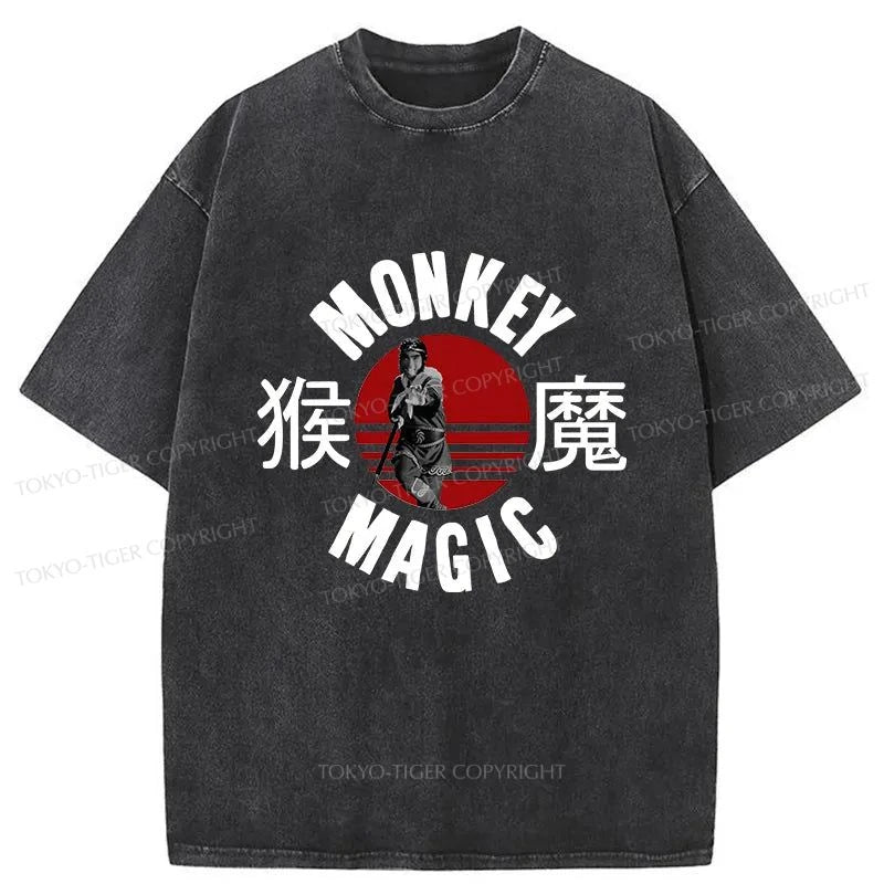 Tokyo-Tiger Monkey Magic Japan Washed T-Shirt